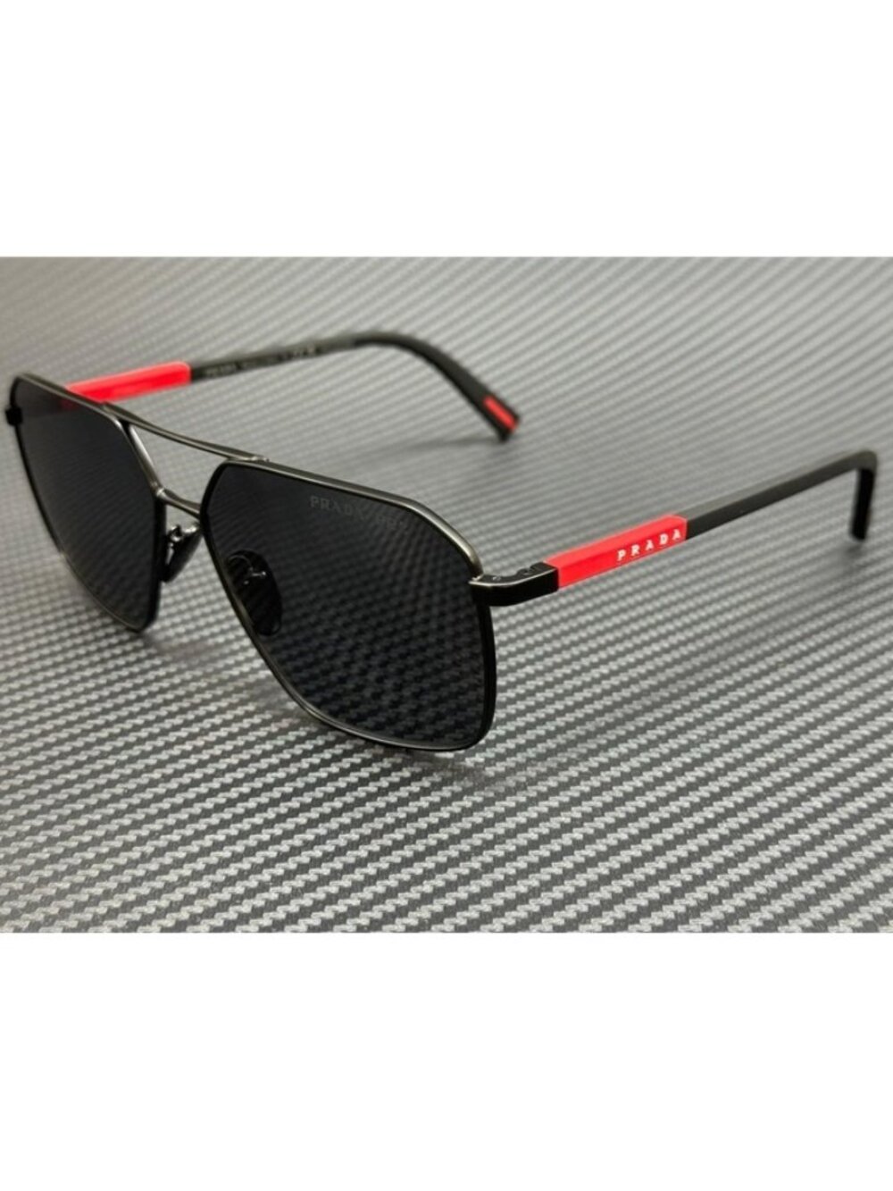 New Prada Linea Rossa Men Matte Black Sunglasses 60-14-145